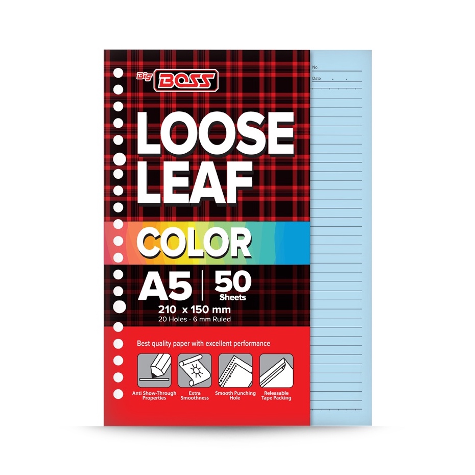 

Diskon Promo BigBoss Loose Leaf A5 50 Lembar Rainbow BBO LL 50 A5 RBW ☌➜✥