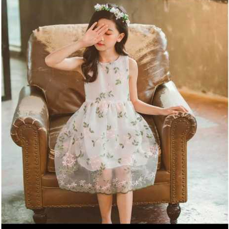 Dress Anak Brokat Import Premium Anak Umur 6-8/9 Tahun Edisi Baju Lebaran