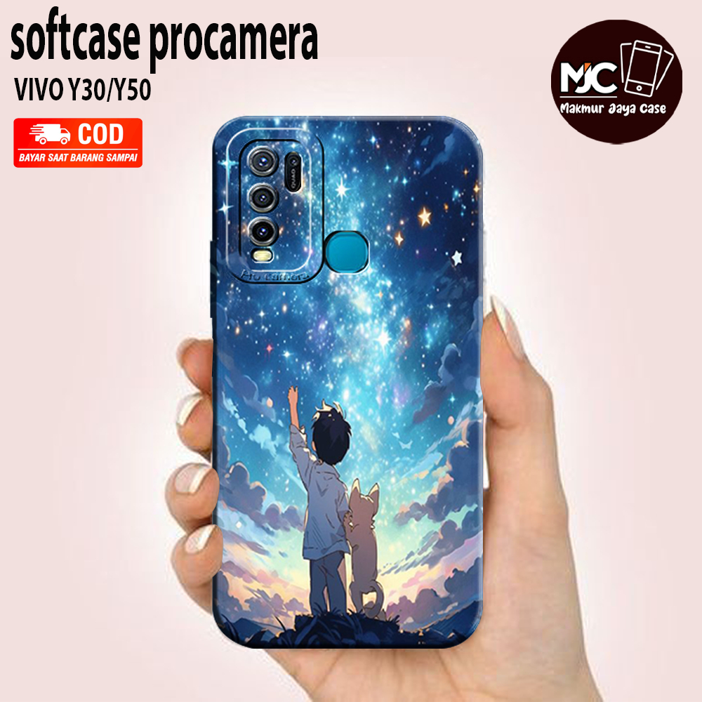 MAKMUR - Case VIVO Y30 VIVO Y50 Terbaru - Fashion Case KARTUN  - Casing Hp VIVO Y30 VIVO Y50 Terbaru