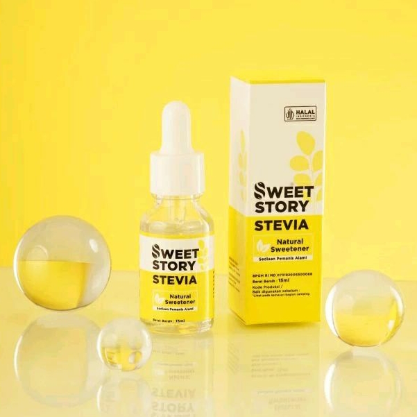 

(BUNDLING 3 PCS) Sweet Story Stevia Cair Pemanis Alami Pengganti Gula 0 KALORI 0 GULA (BPOM & HALAL)