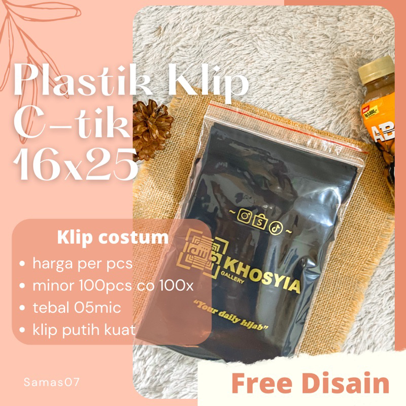 Sablon Plastik Klip 16x24 sablon plastik kemasan Sablon Murah klip ctik