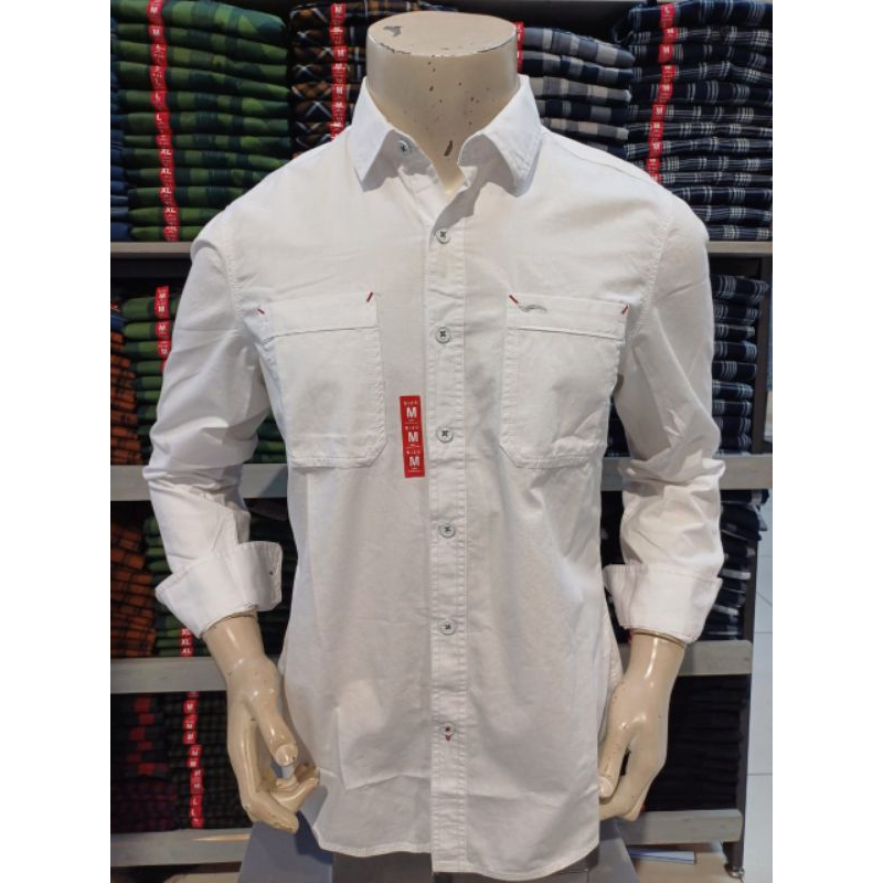 KEMEJA CARDINAL ORIGINAL SLIMFIT PUTIH POLOS