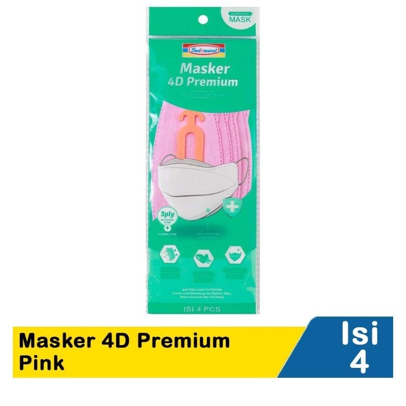 Indomaret Masker 4D Premium 4'S Pink