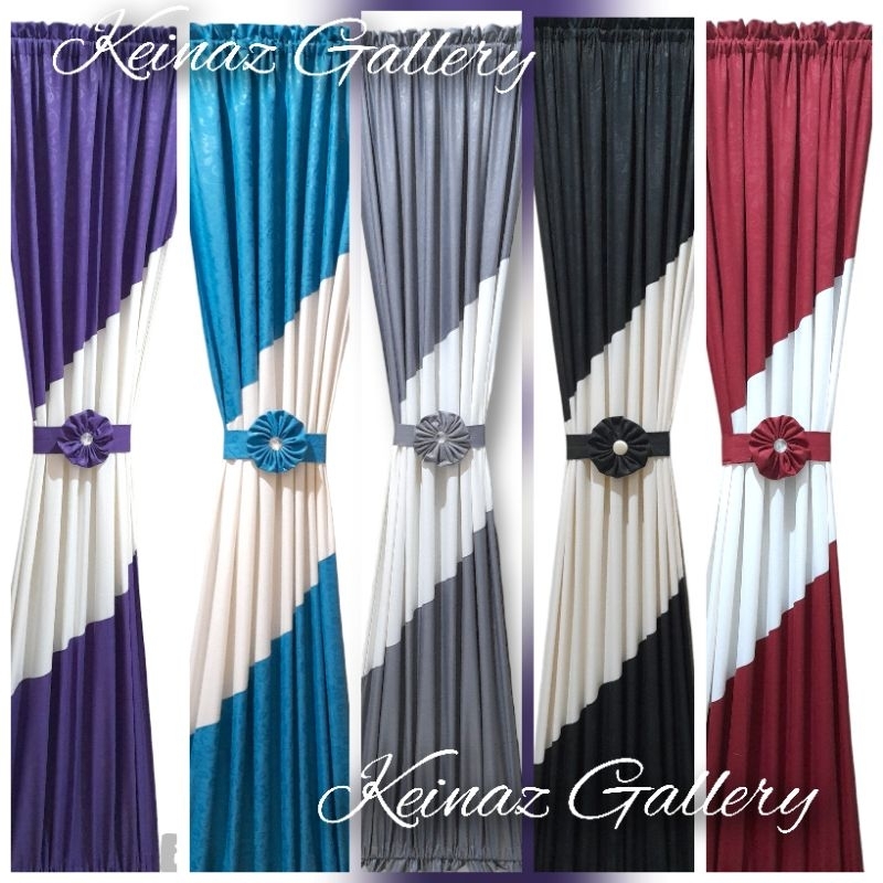 Gorden ikat kupu kupu minimalis Gorden ikat jendela kupu kupu mewah kombinasi miring