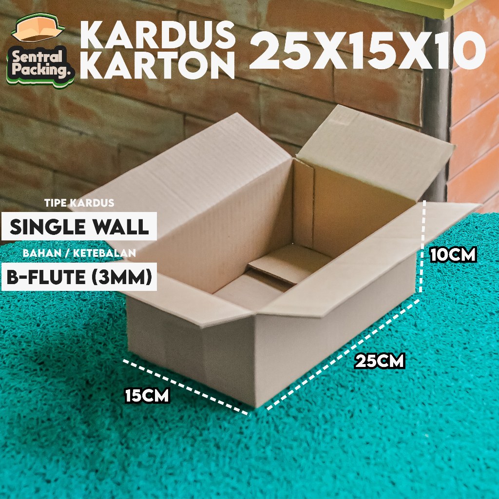 

Kardus Karton Polos / 25x15x10 / Kardus Packing / B-Flute