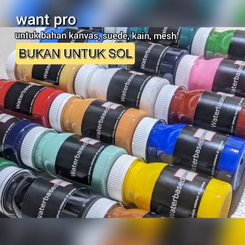 

[✽U81(] Waterbased 50ml & 100ml | cat sepatu kanvas, kain, suede, mesh | WANT PRO [32]