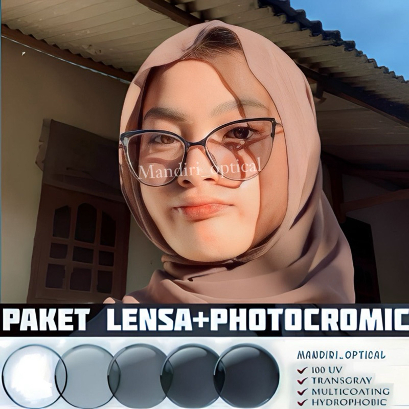 [COD] Frame Cat eye (paket frame+lensa photocromic) | kacamata minus | kacamata Antiradiasi | kacama