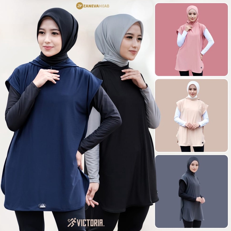 [TNQ] Zaneva - Vest Hijab sport Jersey premium by Zaneva 97