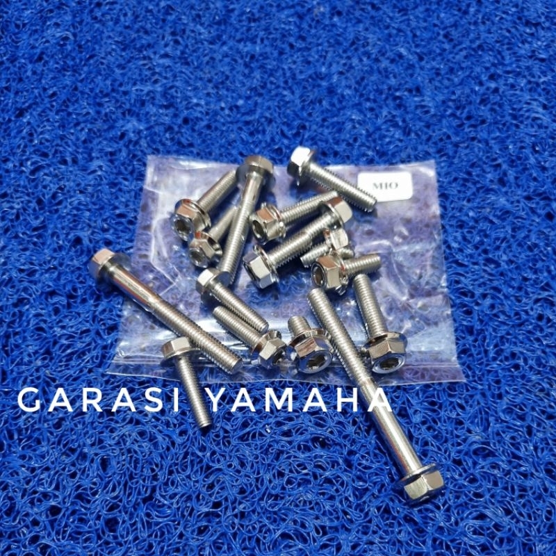 BAUT CVT MIO STAINLESS 2 KUNCI BAUT PROBOLT CVT MIO SPORTY DAN SMILE BAUT SET CVT MIO STAINLESS