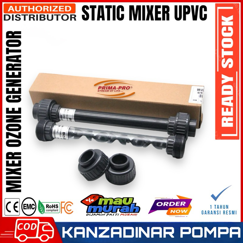 static mixer 2 inch Static miker DN50 Static Mixer Ozone DN 50 2" UPVC