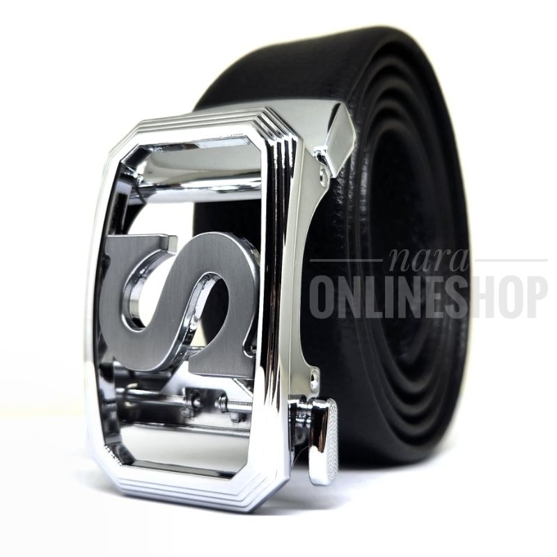 Gesper Ikat Pinggang Pria model rel Huruf S