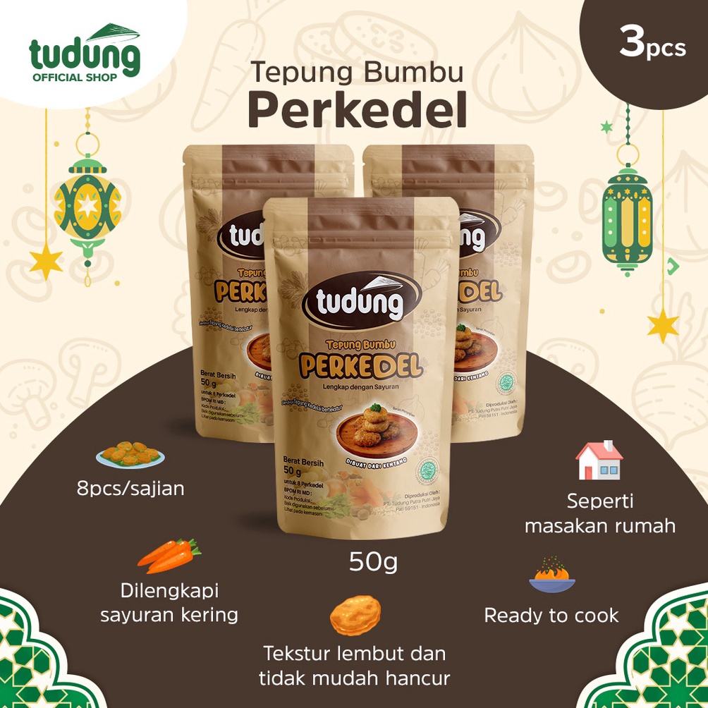 

YK6558 Tudung Tepung Bumbu Perkedel 50g Bundling 3 qzh9u