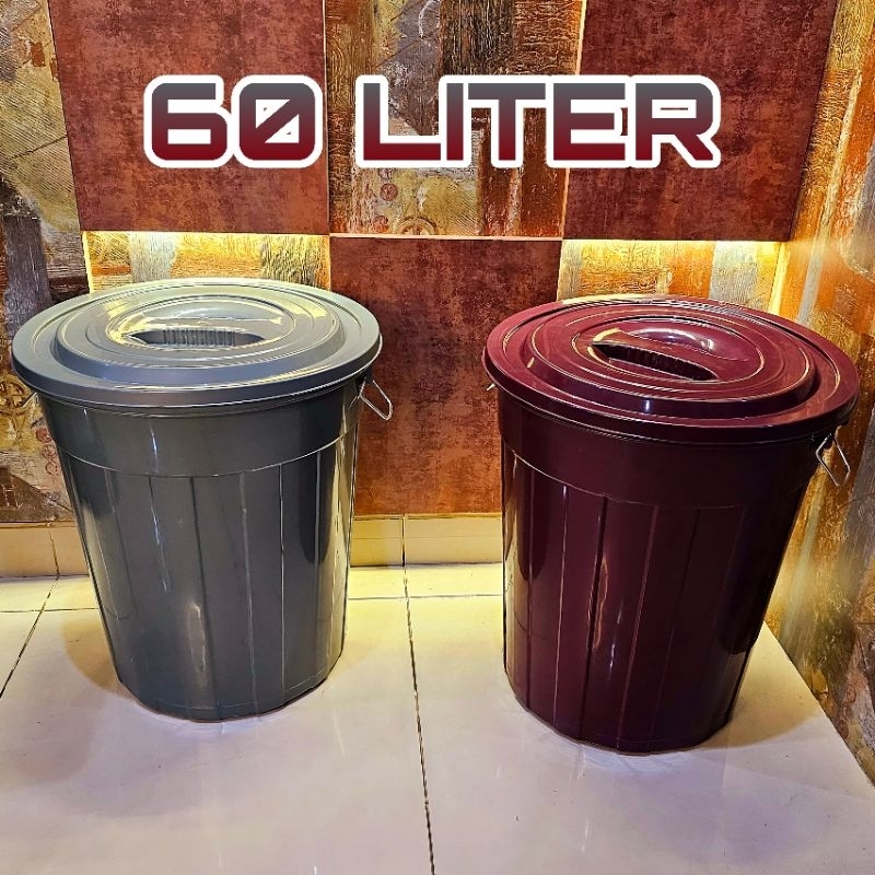 Tong Gentong Ember Bak Bertutup Tutup Air Kamar Mandi Toilet WC Sampah Outdoor Luar Rumah Tinggi Jum