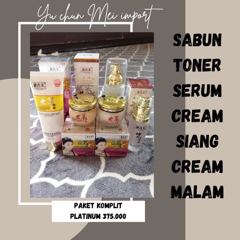 YU CHUN MEI PAKET KOMPLIT PLATINUM 5 ITEM TONER WHITE
