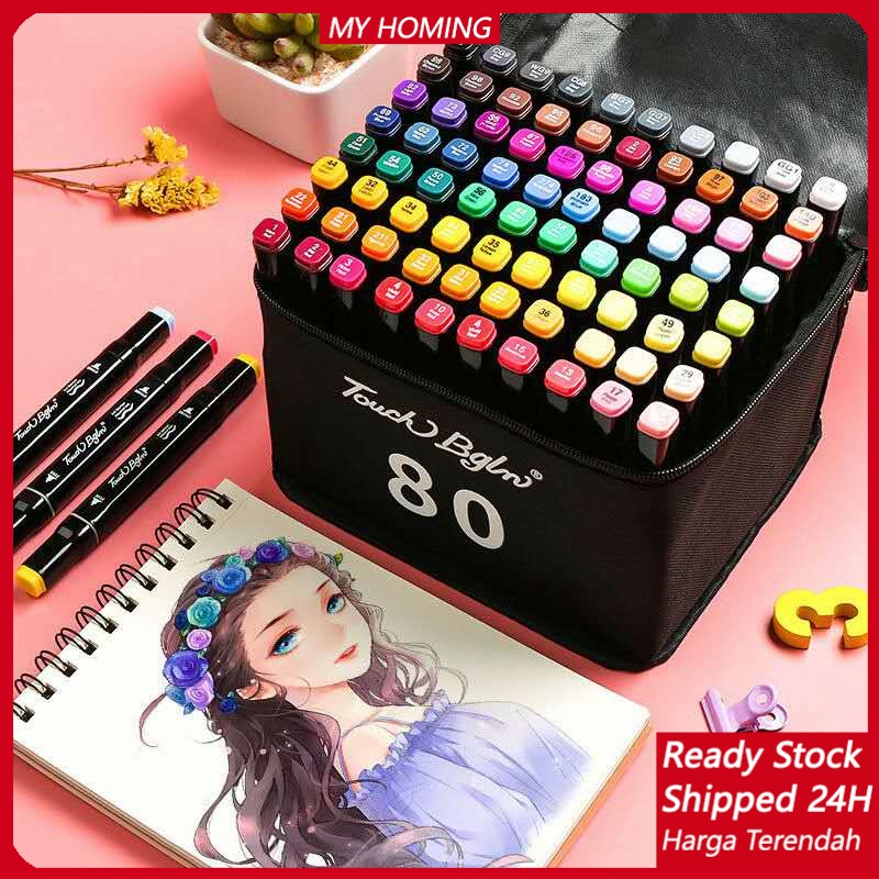 

✨STAR✨ 【Harga-Minimum】COD Touch 120/80/60/36/12 Warna Sketsa Spidol Umum General Marker Set Animation Markers grosir