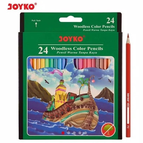 Big S4le Joyko Pensil Warna 24 Warna Panjang CP-104 Barang Terupdate