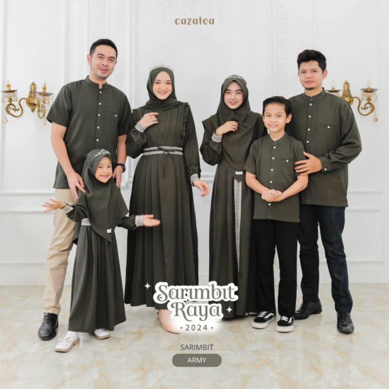 SARIMBIT RAYA 2024 CAZALEA ARMY KHUSUS GAMIS BAJU LEBARAN KELUARGA 2024