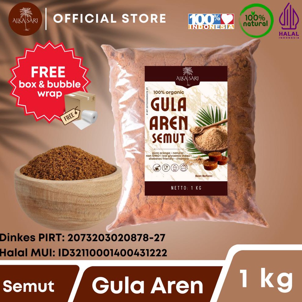 

Pr0m0 Gula Aren Semut / Nira Aren Bubuk Organik Alka Sari 1Kg [208]