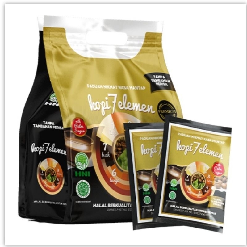 KOPI 7 ELEMEN PREMIUM HNI isi  : 10 sachet