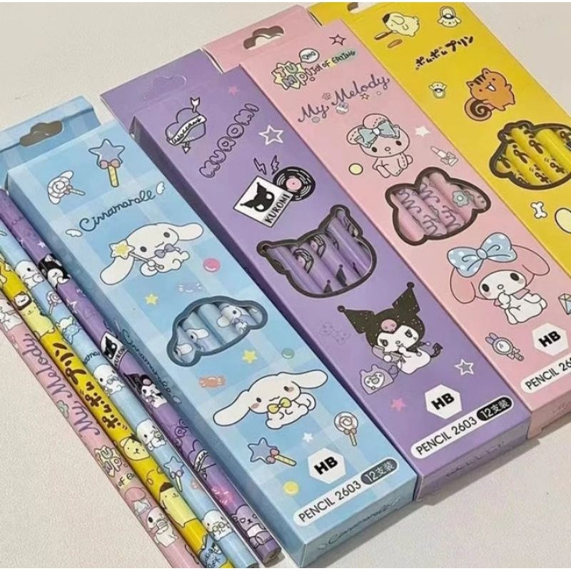 

Pensil Sanrio Kuromi Pompompurin Pencil aesthetic