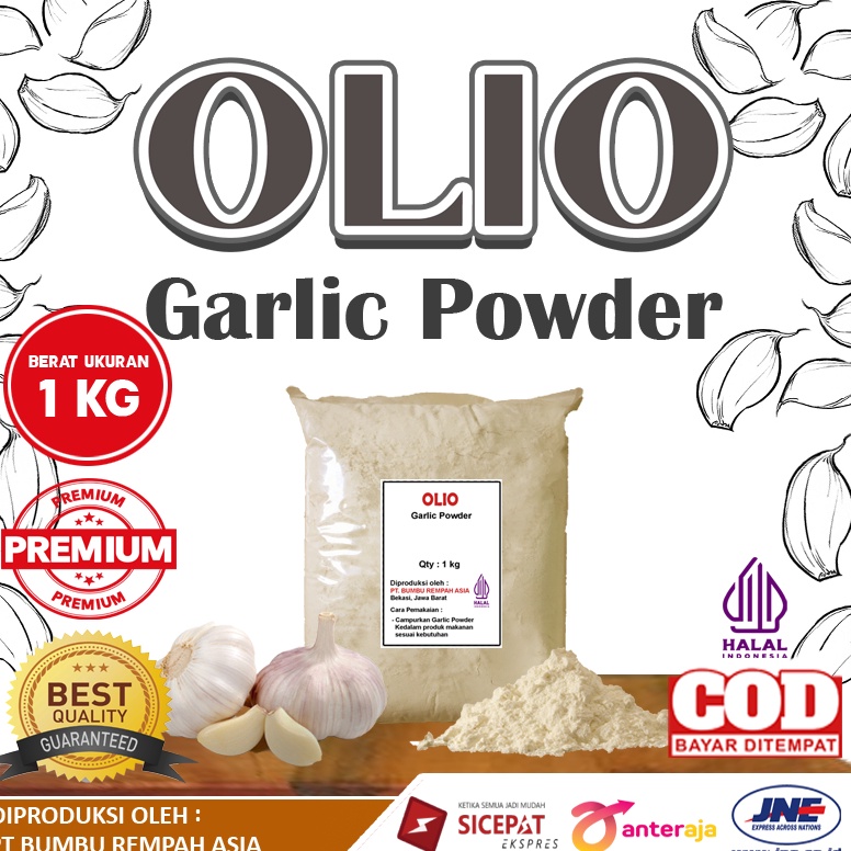 

[✴H85(] Garlic Powder Bawang Putih Bubuk 1kg [184]