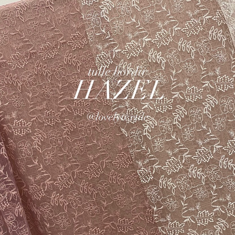 Kain Brokat Meteran Tile Tulle Bordir Hazel