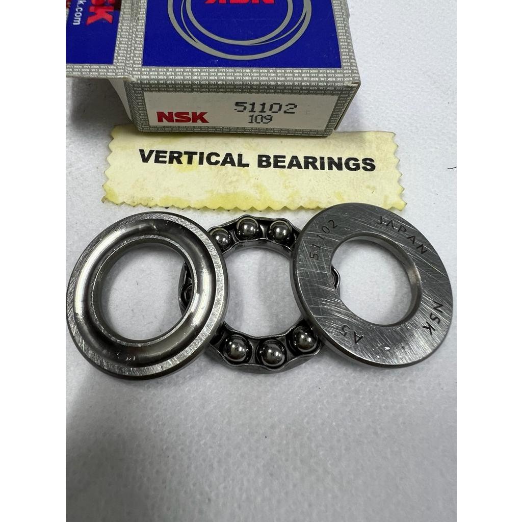 Thrust ball bearing 51102 merk NK