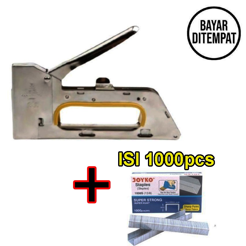 

[☮R7>] Paket Staples Tembak Gun Tacker + Isi atau Refil 13/8 Stapler Jok Staples | Stepler Tembak | Stepler Gun | Stapler Tembak | Stapler Gun [60]