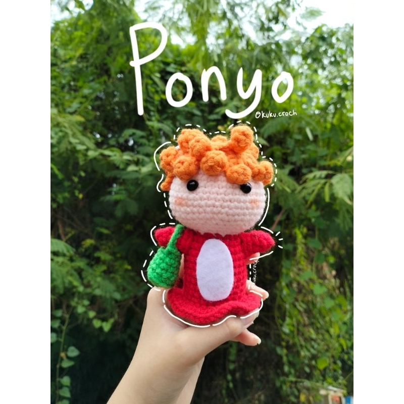 boneka rajut ponyo ghibli/crochet ponyo/gantungan ponyo