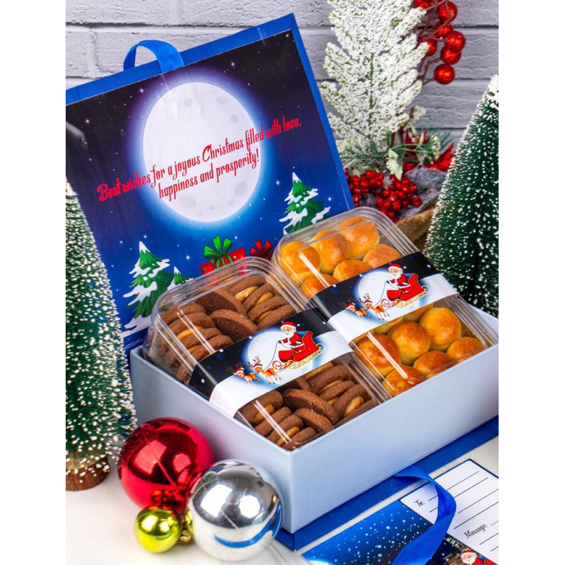 

hampers natal christmas/parcel natal cookies kue kering/hadiah parsel natal box kue
