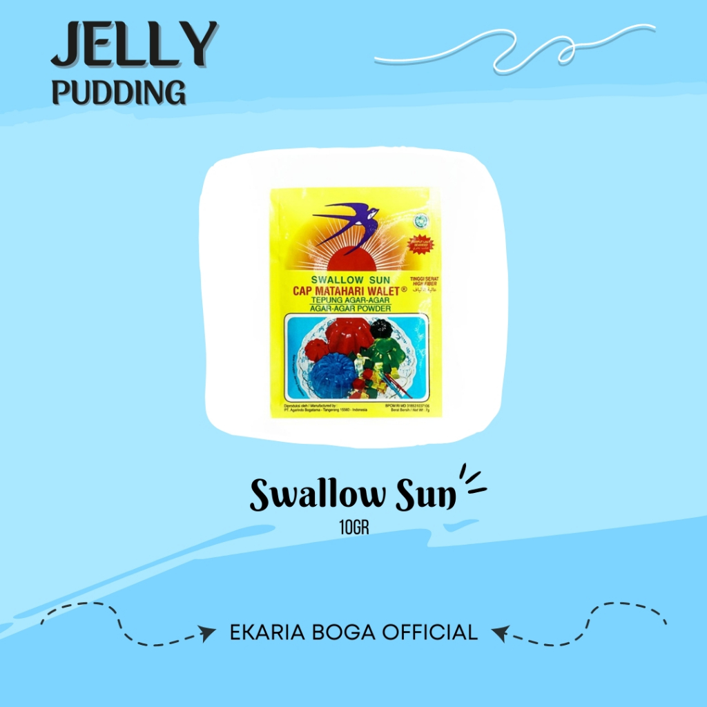 

JELLY | AGAR | TEPUNG AGAR AGAR | AGAR AGAR POWDER | CAP MATAHARI WALET | AGAR AGAR SWALLOW SUN | SWALLOW SUN 7GR