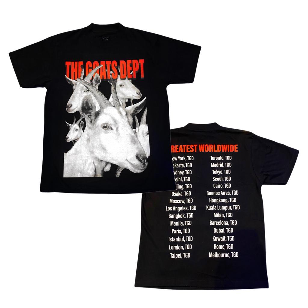 The Goats Dept - Limited White Goat T-Shirt Original - Oversized / tgd620 Kaos 16s Hitam Putih Limit