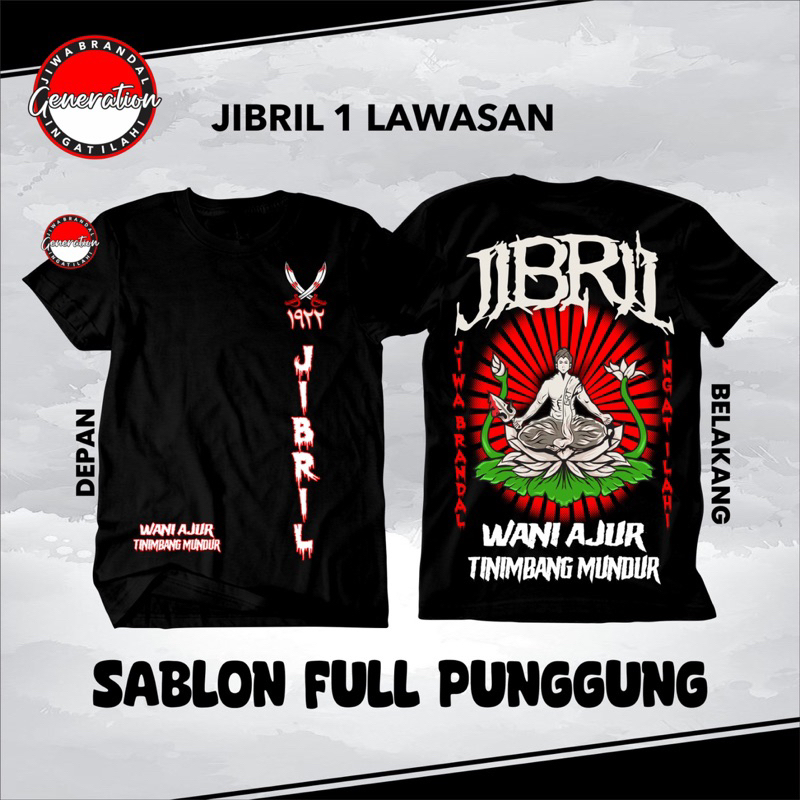 Kaos Jibril Lawasan 1 - Kaos Jibril Lawasan Full Punggung - Kaos Jibril PSHT Katun