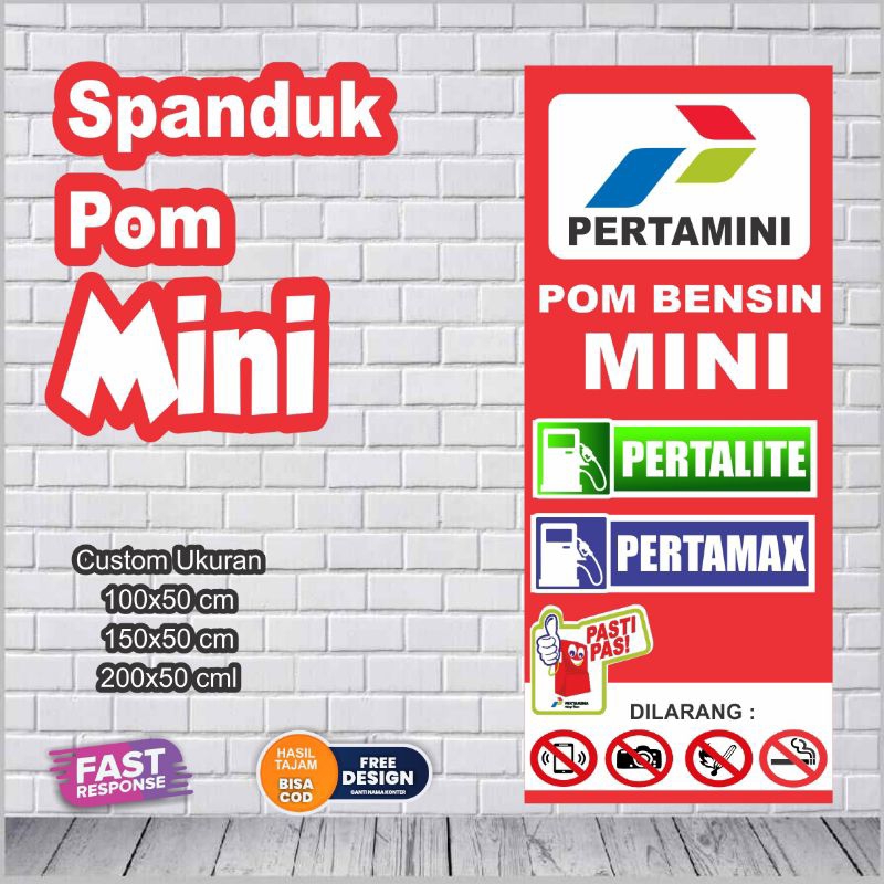 Spanduk pom bensin mini