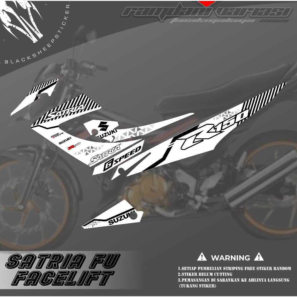 STRIPING STIKER SATRIA FU FACELIFT - STRIPING SATRIA FU FL 2014-2015