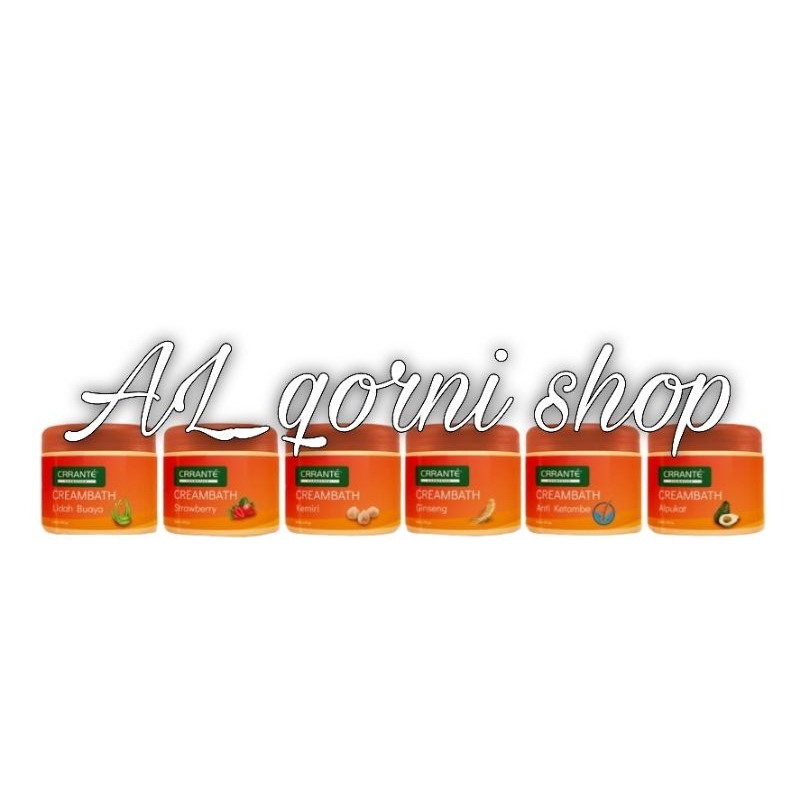 Crrante Creambath 500gr Hair Creambath Alpukat, Ginseng, Lidah Buaya, Kemiri, Strawberry Perawatan U