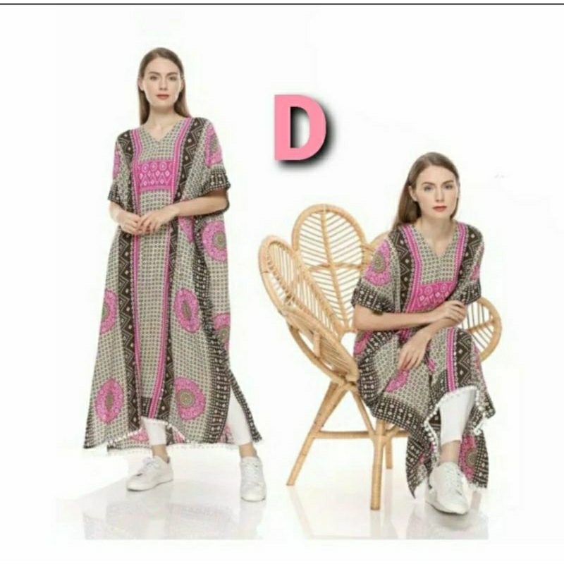 Kaftan Batik Modern Jumbo Kekinian Rayon Halus Premium Fernanda Hargo Dumilah