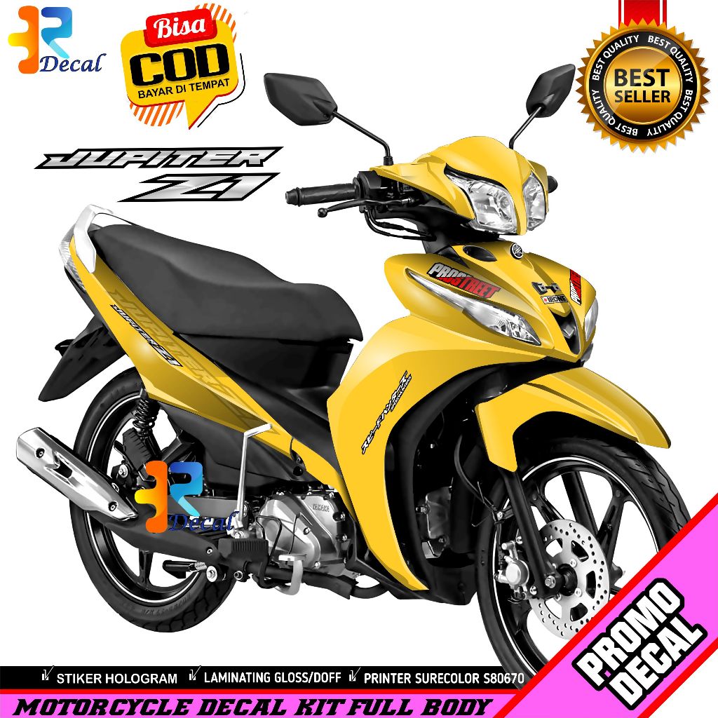 Decal Motor Jupiter Z1 Desain Simple Ori Stiker Decal Full Body