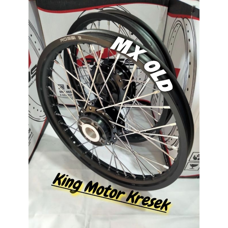 VELG SATU SET PAKETAN JARI JARI RING 17 140-160-MERK ROSSI UNTUK MOTOR MX OLD JUPITER Z VEGA ZR FIZR