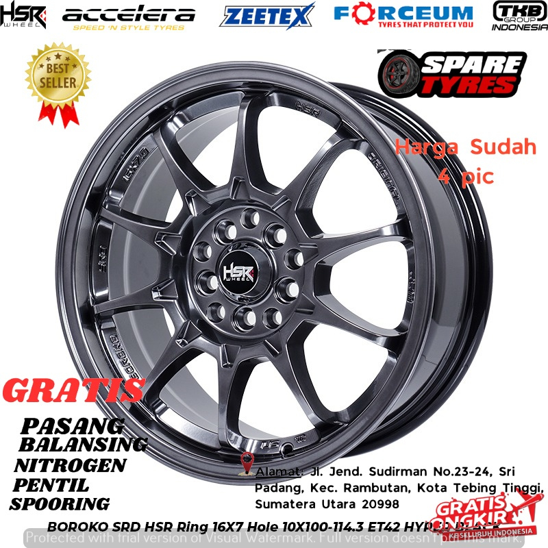 Velg Mobil Racing Ring 16 Untuk Innova Veloz L300 Grandmax Ertiga Luxio APV Lebar 7