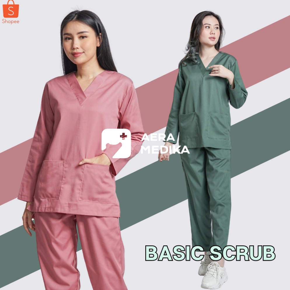 MurmerA5m0L SCRUB / BAJU JAGA / BAJU OK / BAJU MEDIS / OKA Lengan Panjang AERA MEDIKA