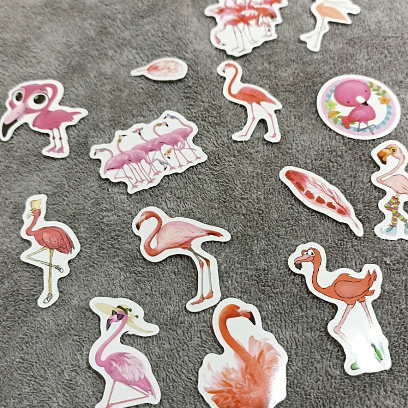 

FLAMINGO Deco Sticker DIY Scrapbook Stiker Journal Dekorasi Diary