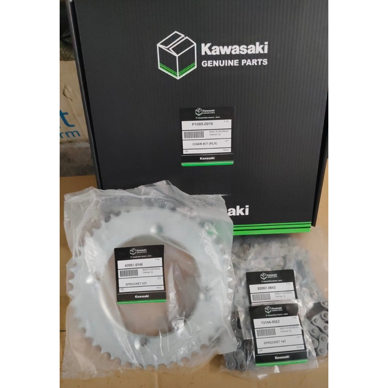 GIRSET GEAR SET KOMPLIT KLX 150 KLX150 S L G RANTAI GIR DEPAN BELAKANG KAWASAKI