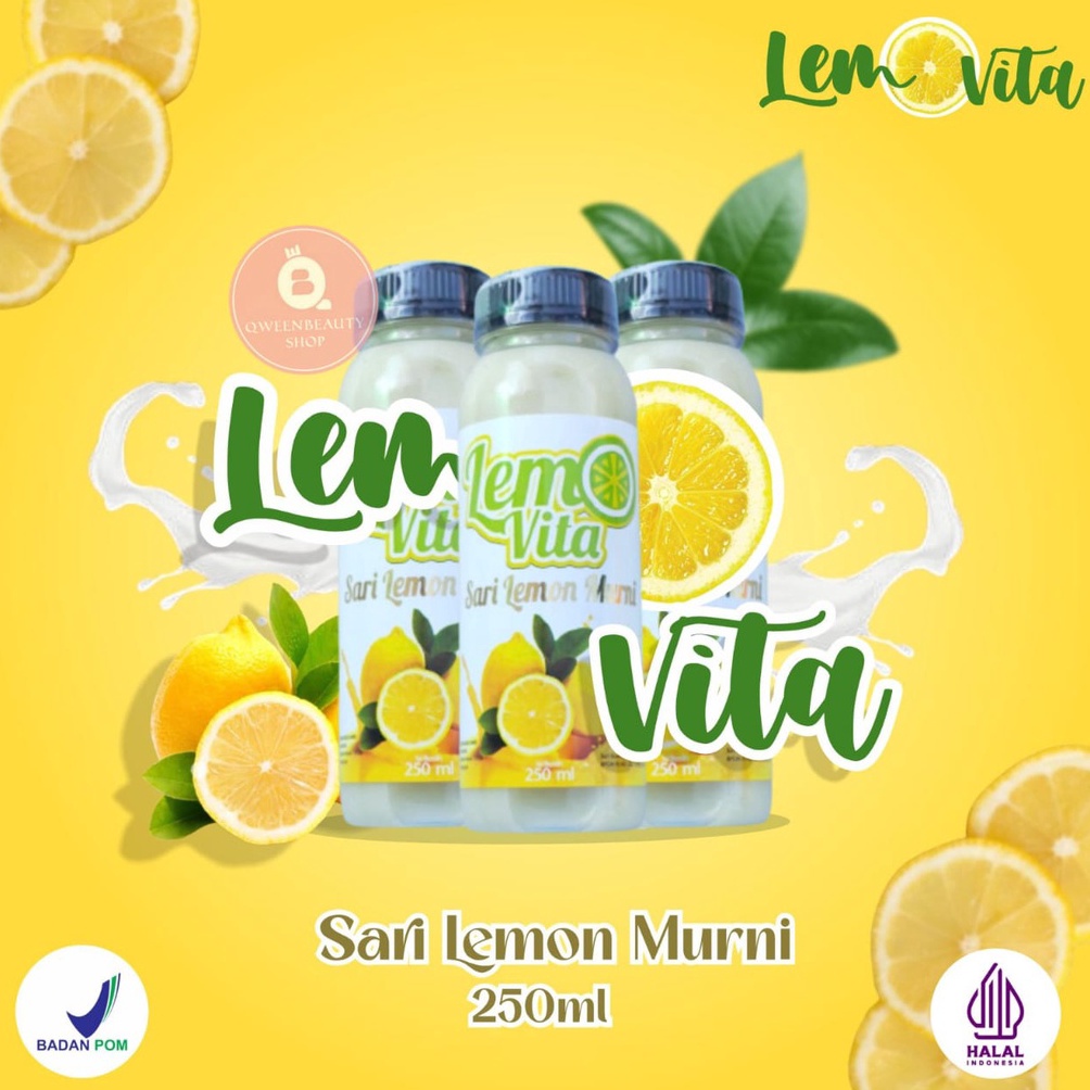 

[♛O38➤] [ 250ml ] BPOM LEMOVITA Sari Lemon Murni Jus Lemon 100% Murni Jus Diet [48]
