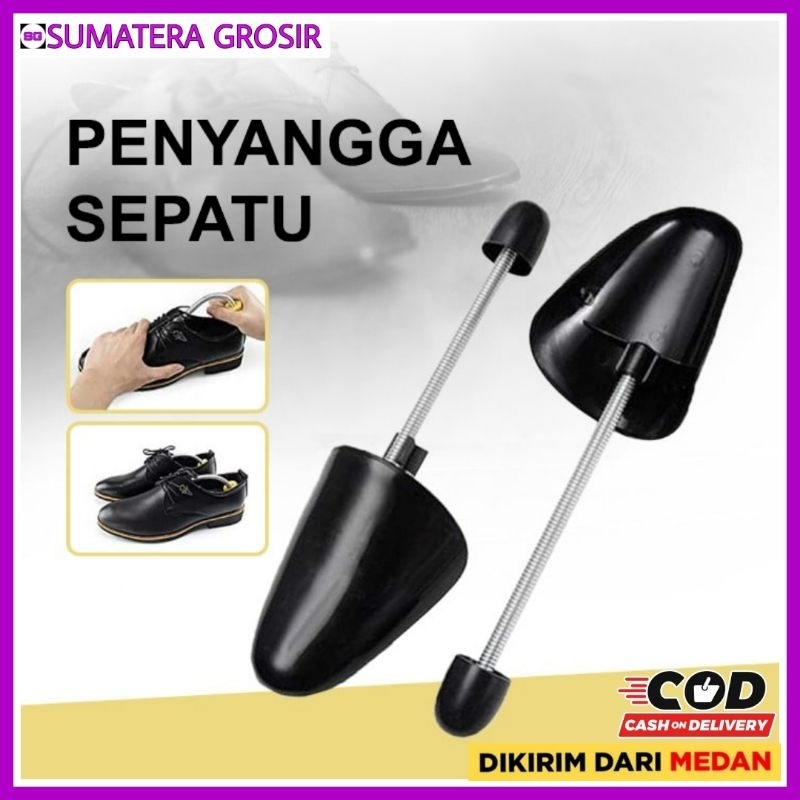 Catokan Penyangga Sepatu Perawatan Sepatu Spring Shoe Tree Shoes Saddle 2 PCS - Catokan Pembesar Sha