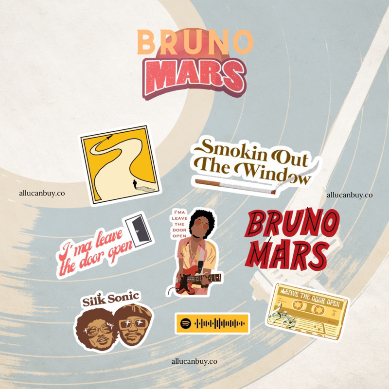 

ALLUCANBUY - STICKER BRUNO MARS (8pcs)