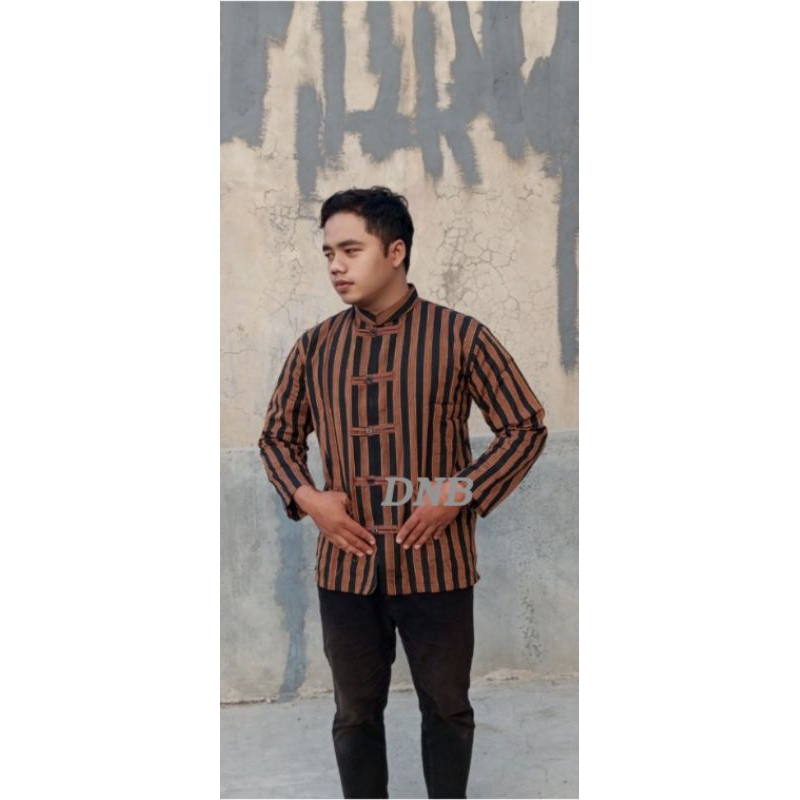 Koko Surjan lurik Koko lurik sanghai baju Surjan Pria wanita