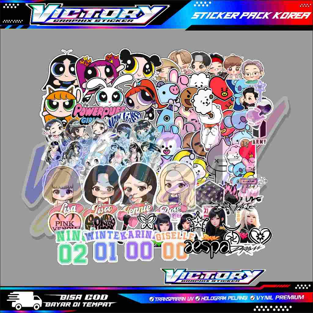 

STICKER PACK ANIMASI KOREA/ STICKER LUCU VIRAL / STICKER MOTOR / STICKER HELM / STICKER TUMBLR