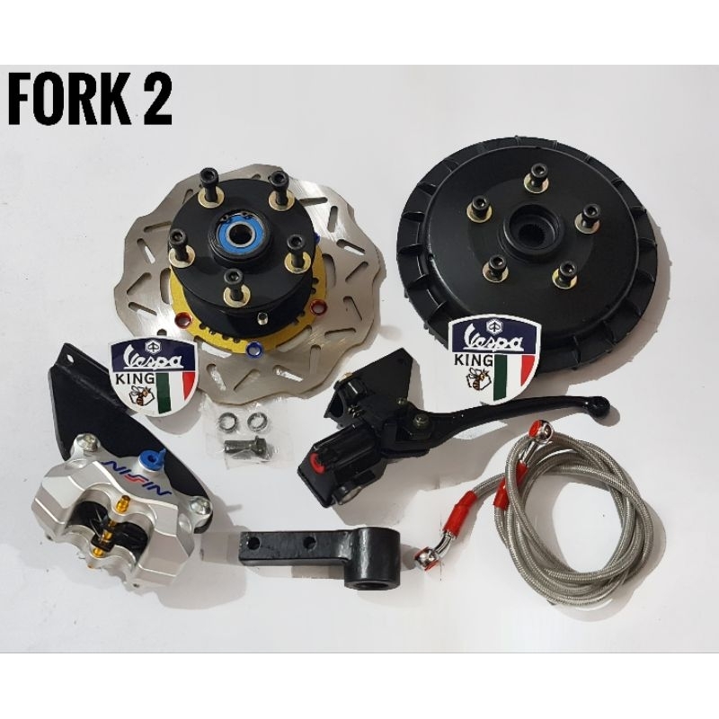 adaptor ring 12 full set vespa klasik fork 2 px excel exclusive spartan adaptor R12 depan belakang v