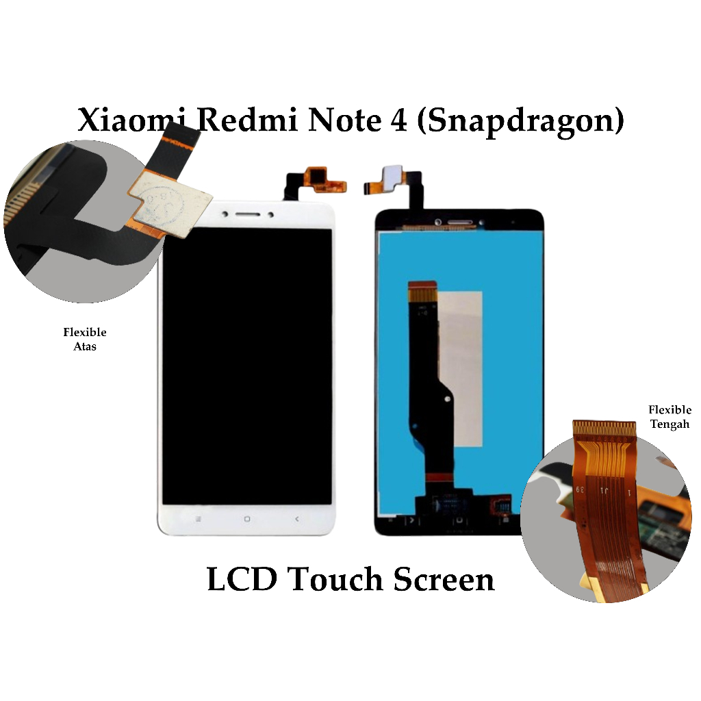 Xiaomi Redmi Note 4 Snapdragon LCD TouchScreen Layar Sentuh Hp Fullset